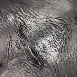 Pre Owned Bottega Veneta Silver Patent Card Holder