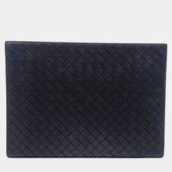 Pre Owned Bottega Veneta Black Mesh clutch