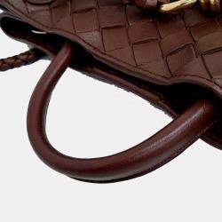 Pre Owned Bottega Veneta Brown Leather Andiamo Small