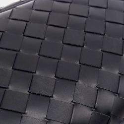 Pre Owned Bottega Veneta Black Leather Travel Pouch