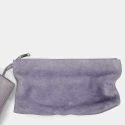 Pre Owned Bottega Veneta Purple Suede suede shoulder bag