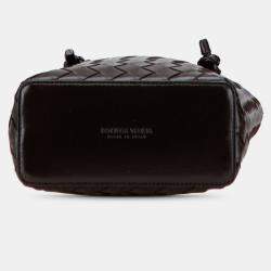 Pre Owned Bottega Veneta Brown Mini Nappa Intrecciato Tote