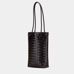 Pre Owned Bottega Veneta Brown Mini Nappa Intrecciato Tote