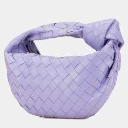 Pre Owned Bottega Veneta Purple Mini Nappa Intrecciato Jodie