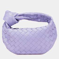 Pre Owned Bottega Veneta Purple Mini Nappa Intrecciato Jodie