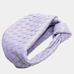 Pre Owned Bottega Veneta Purple Mini Nappa Intrecciato Jodie