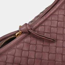 Pre Owned Bottega Veneta Purple Intrecciato Hobo Handbag