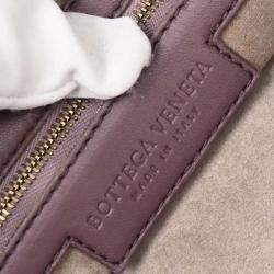 Pre Owned Bottega Veneta Purple Intrecciato Hobo Handbag
