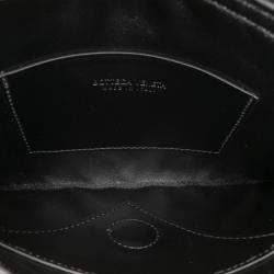 Pre Owned Bottega Veneta Black Calfskin Intrecciato Solstice Phone Pouch