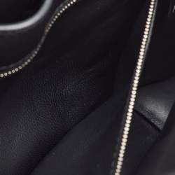 Pre Owned حقيبة كتف بوتيغا فينيتا جلد مبطن أسود بسلسلة كاسيت