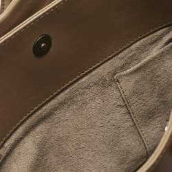 Pre Owned Bottega Veneta Brown Intrecciato Leather Small Roma Tote