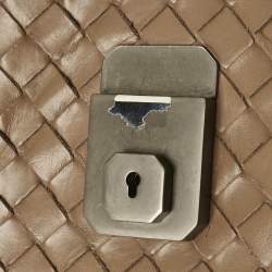 Pre Owned Bottega Veneta Brown Intrecciato Leather Small Roma Tote