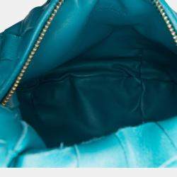 Pre Owned Bottega Veneta Blue Mini Nappa Intrecciato Jodie