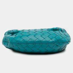 Pre Owned Bottega Veneta Blue Mini Nappa Intrecciato Jodie