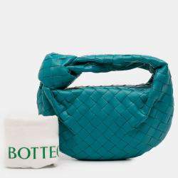 Pre Owned Bottega Veneta Blue Mini Nappa Intrecciato Jodie