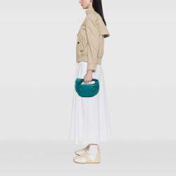 Pre Owned Bottega Veneta Blue Mini Nappa Intrecciato Jodie