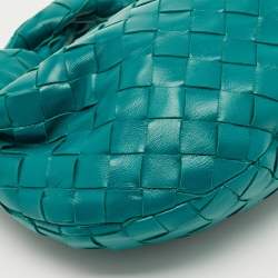 Pre Owned Bottega Veneta Green Intrecciato Leather Mini Jodie Hobo
