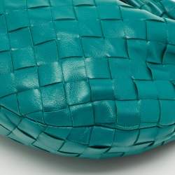 Pre Owned Bottega Veneta Green Intrecciato Leather Mini Jodie Hobo