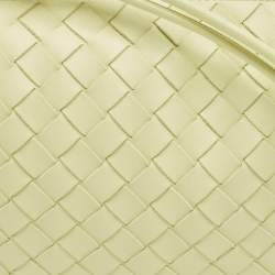 Pre Owned Bottega Veneta Light Green Intrecciato Leather Small Loop Camera Bag