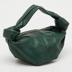 مملوكة مسبقًا Bottega Veneta Dark Green Leather Double Knot Bag