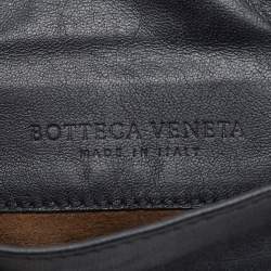 Pre Owned Bottega Veneta Black Intrecciato Leather Olimpia Chain Shoulder Bag