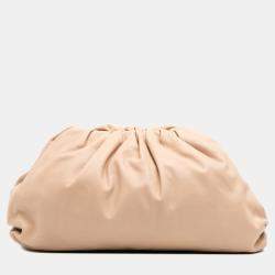Pre Owned Bottega Veneta Brown Lambskin The Pouch