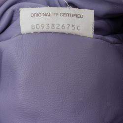 Pre Owned Bottega Veneta Purple Nappa Intrecciato The Mini Pouch Crossbody