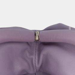 Pre Owned Bottega Veneta Purple Lambskin The Mini Pouch Crossbody