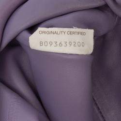 Pre Owned Bottega Veneta Purple Lambskin The Mini Pouch Crossbody