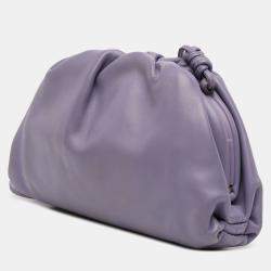 Pre Owned Bottega Veneta Purple Lambskin The Mini Pouch Crossbody