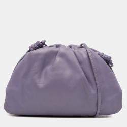 Pre Owned Bottega Veneta Purple Lambskin The Mini Pouch Crossbody