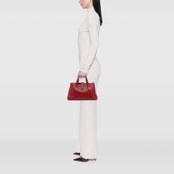 مملوكة مسبقًا Bottega Veneta Red Small Nappa Intrecciato Roma Satchel