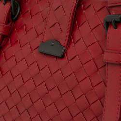 مملوكة مسبقًا Bottega Veneta Red Small Nappa Intrecciato Roma Satchel