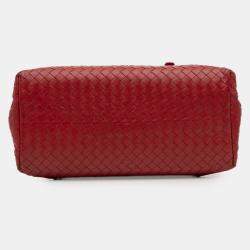 مملوكة مسبقًا Bottega Veneta Red Small Nappa Intrecciato Roma Satchel