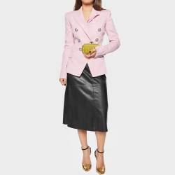 Pre Owned Bottega Veneta Yellow Intrecciato Satin and Snakeskin Knot Clutch