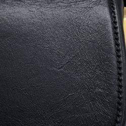 Pre Owned Bottega Veneta Desiree Shoulder Bag Navy Leather Size Mini