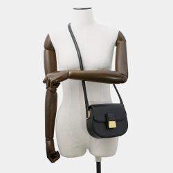 Pre Owned Bottega Veneta Desiree Shoulder Bag Navy Leather Size Mini