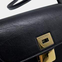 Pre Owned Bottega Veneta Desiree Shoulder Bag Navy Leather Size Mini