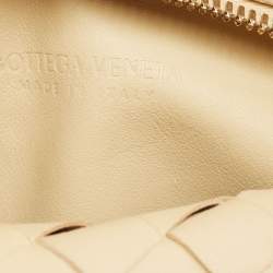Pre Owned Bottega Veneta Beige Intrecciato Leather Mini Jodie Hobo