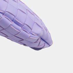Pre Owned Bottega Veneta Purple Baby Lambskin Intrecciato Sardine Bag