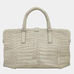 Pre Owned Bottega Veneta Crocodile Top Handle Handbag