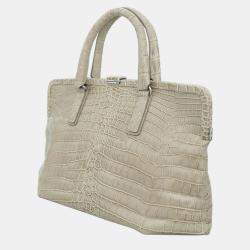 Pre Owned Bottega Veneta Crocodile Top Handle Handbag