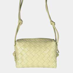 Pre Owned Bottega Veneta Mini Loop Intrecciato Leather Shoulder Bag