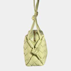Pre Owned Bottega Veneta Mini Loop Intrecciato Leather Shoulder Bag