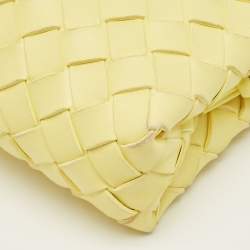 Pre Owned Bottega Veneta Yellow Intrecciato Leather Small Loop Camera Bag