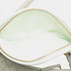 Pre Owned Bottega Veneta Grey Small Bicolor Lambskin Intrecciato Gemelli Bag