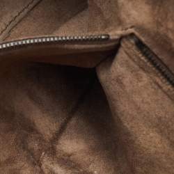 Pre Owned Bottega Veneta Dark Brown Intrecciato Leather Nodini Crossbody Bag
