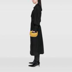 مملوكة مسبقًا Bottega Veneta Yellow Mini Nappa Intrecciato Jodie