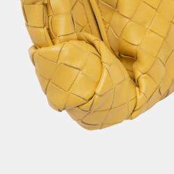 مملوكة مسبقًا Bottega Veneta Yellow Mini Nappa Intrecciato Jodie