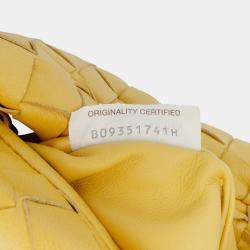 مملوكة مسبقًا Bottega Veneta Yellow Mini Nappa Intrecciato Jodie